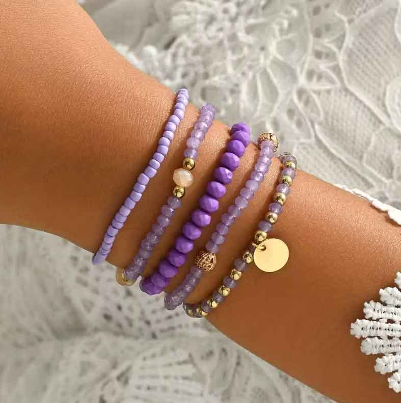 Set de 5 Bracelets PURPLE