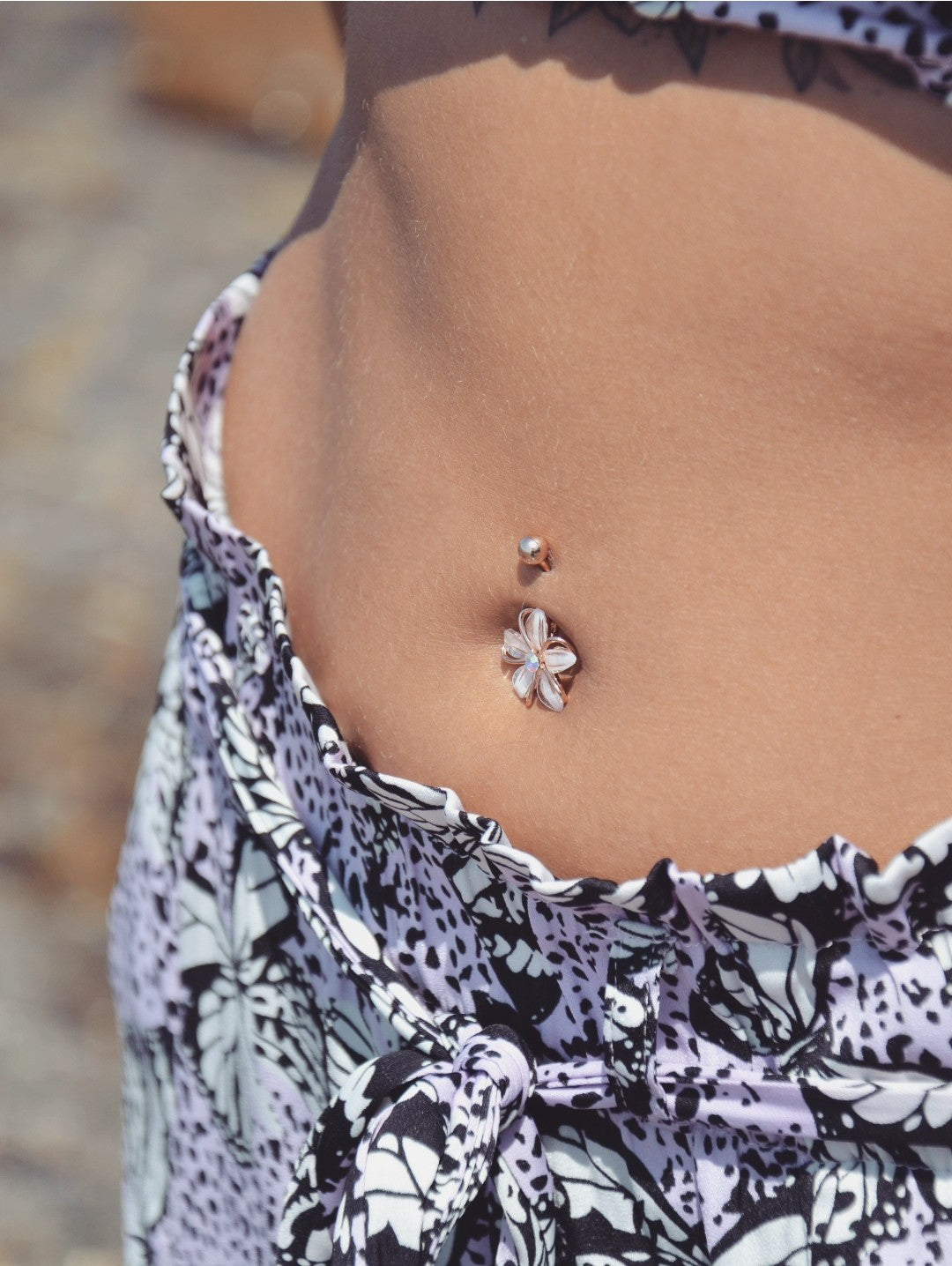 Piercing Nombril TONIA en Acier et Zirconium