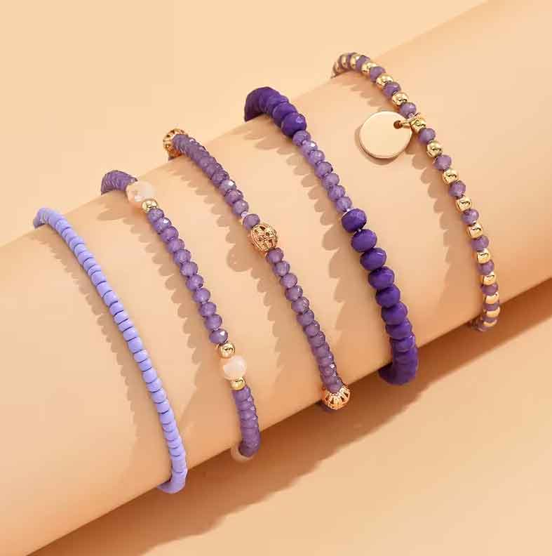 Set de 5 Bracelets PURPLE