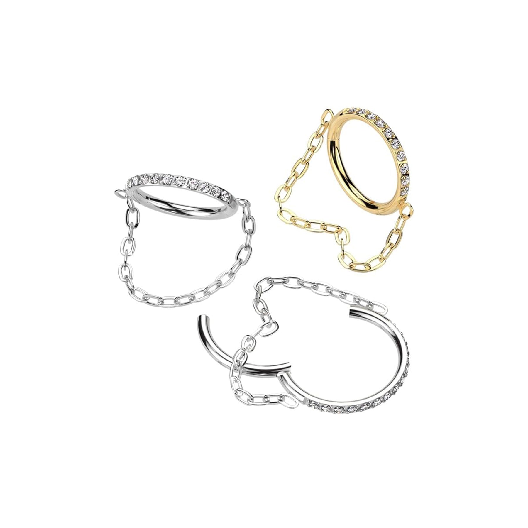 Piercing Oreille SUZANA en Titane et Oxydes de Zirconium