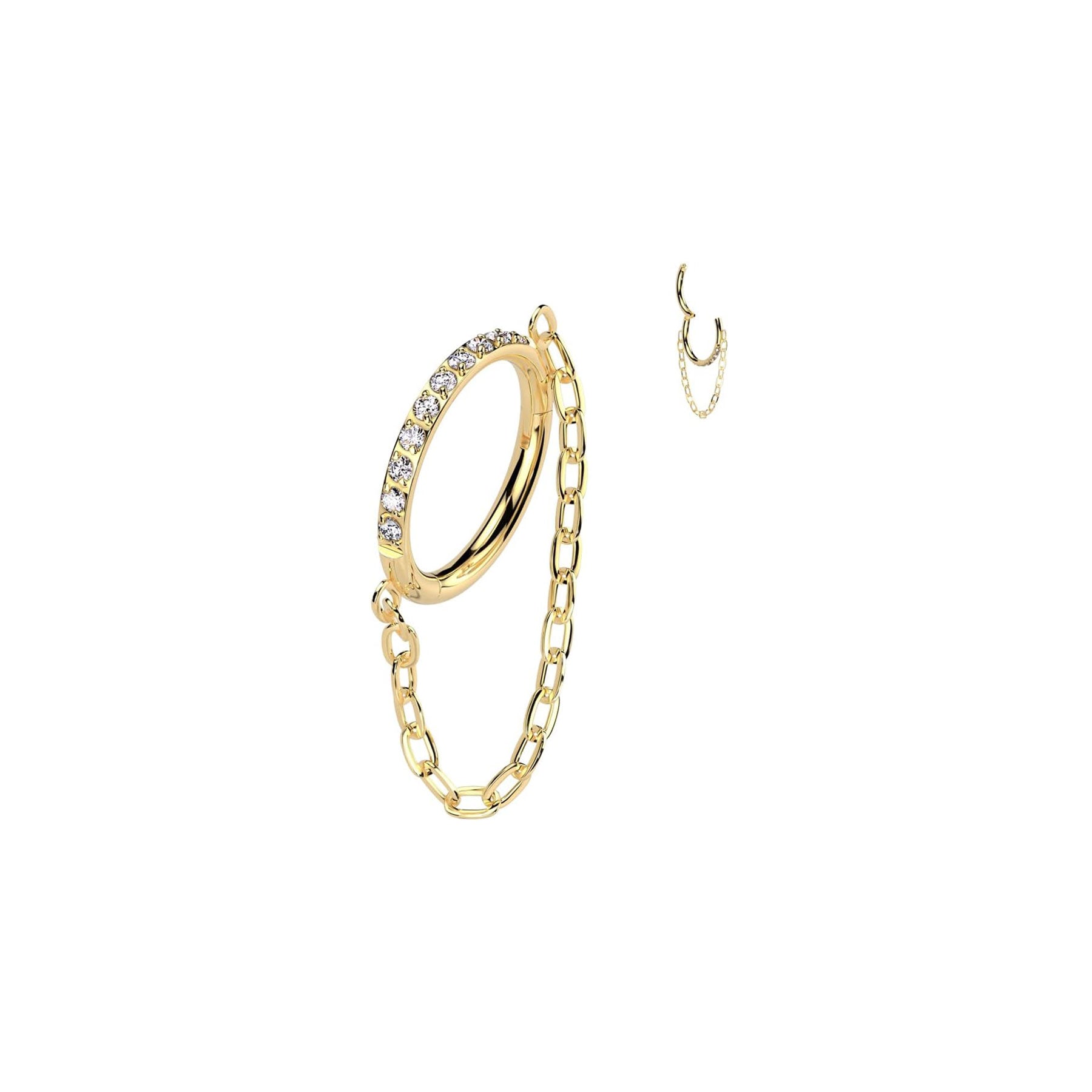 Piercing Oreille SUZANA en Titane et Oxydes de Zirconium