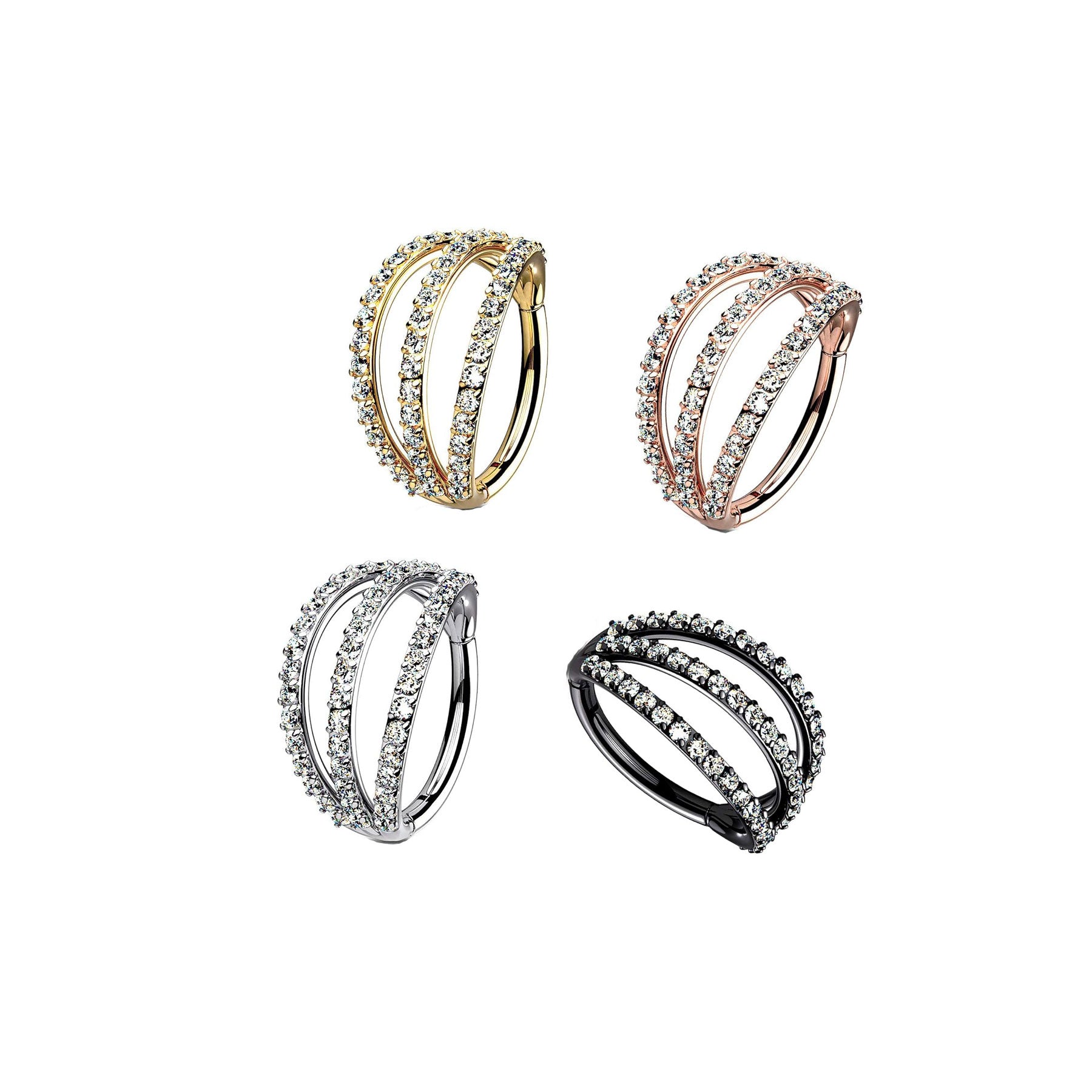 Piercing Oreille BRANDY en Acier et Oxydes de Zirconium