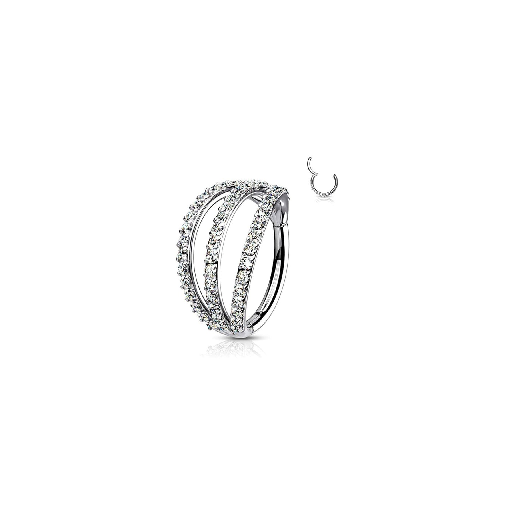 Piercing Oreille BRANDY en Acier et Oxydes de Zirconium