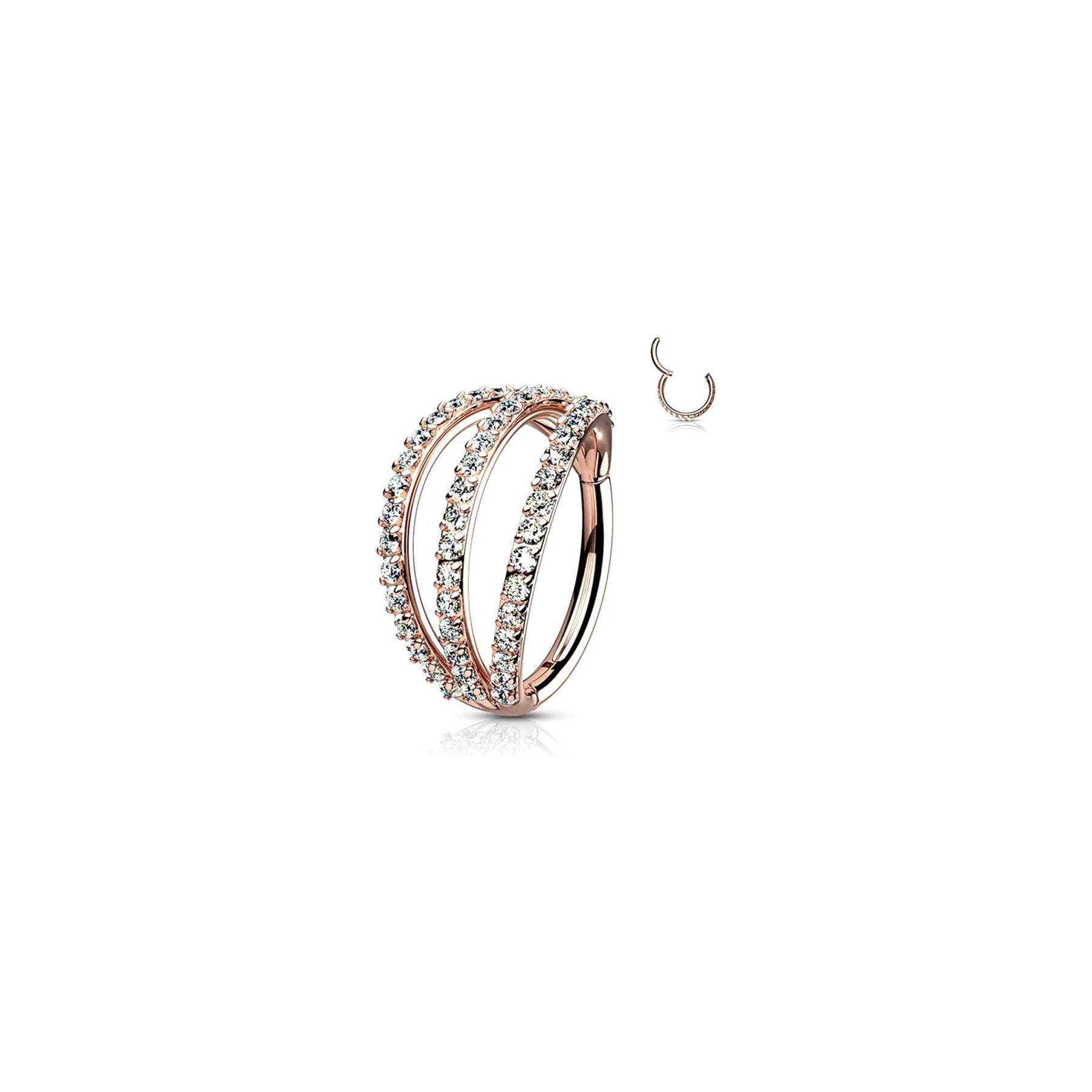 Piercing Oreille BRANDY en Acier et Oxydes de Zirconium