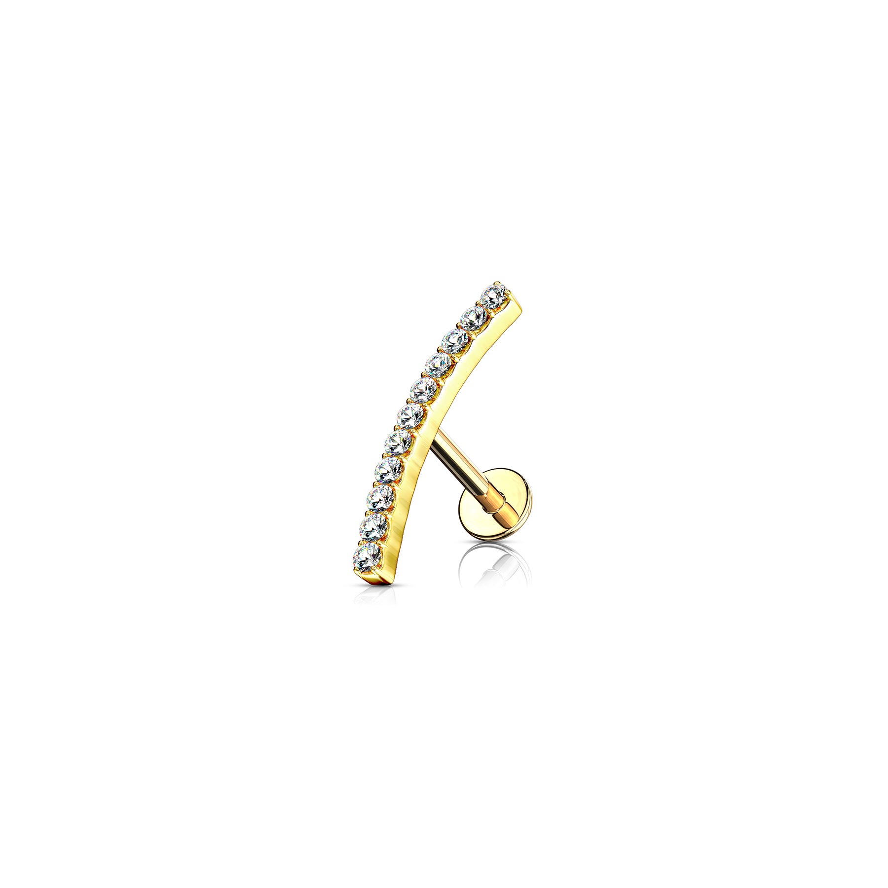Piercing Labret AKYLA en Acier et Zirconium