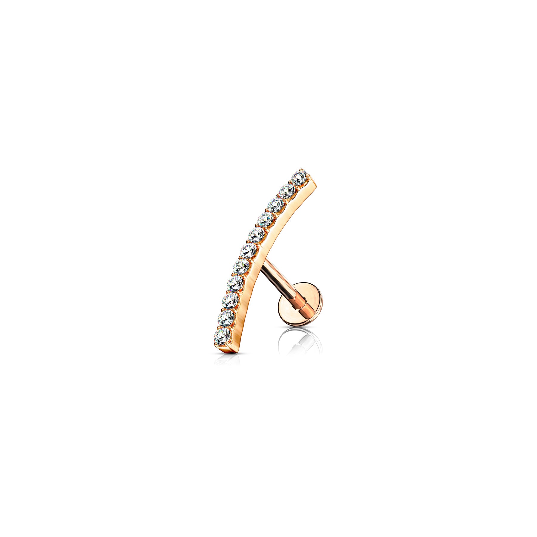 Piercing Labret AKYLA en Acier et Zirconium