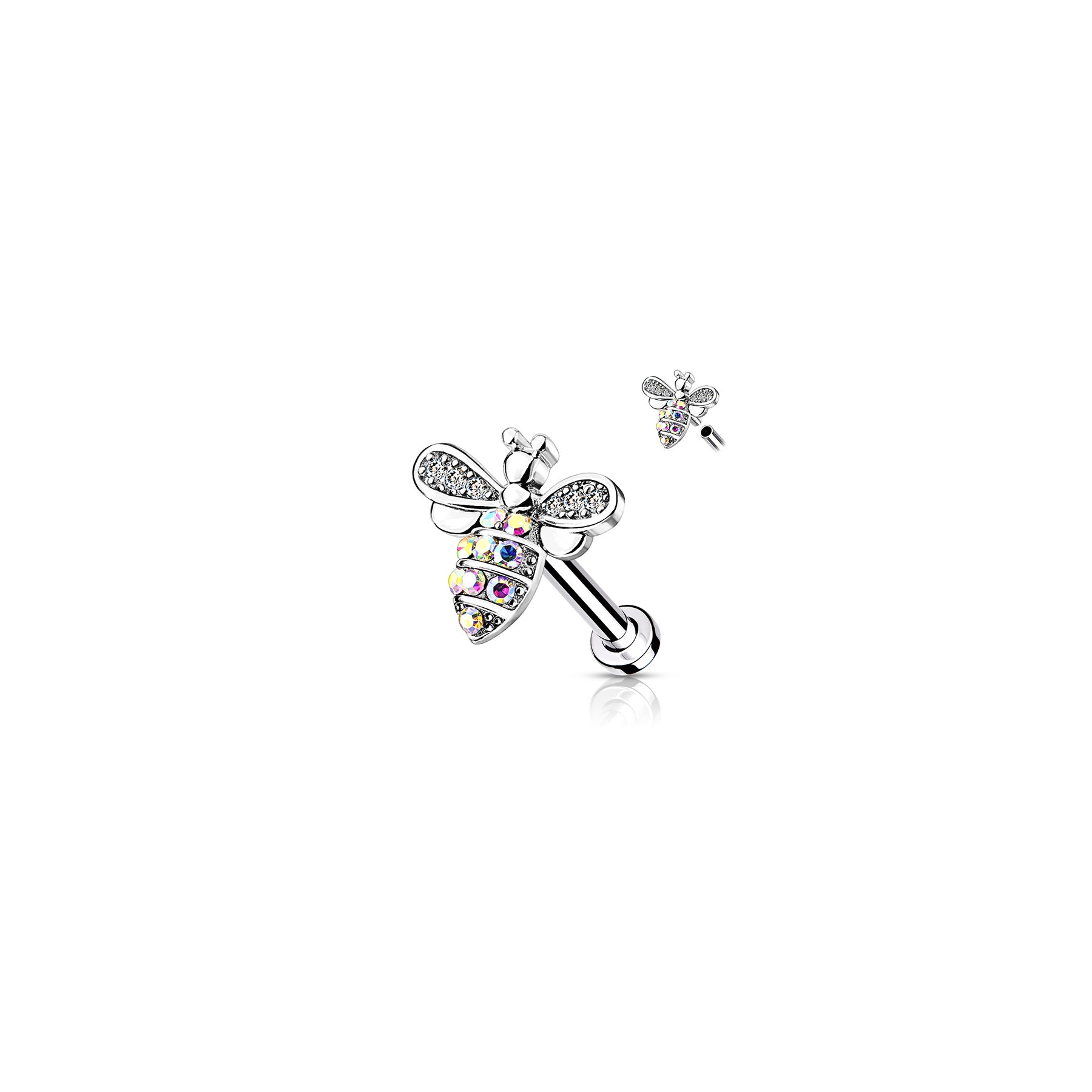 Piercing Labret AMANDA en Acier et Zirconim