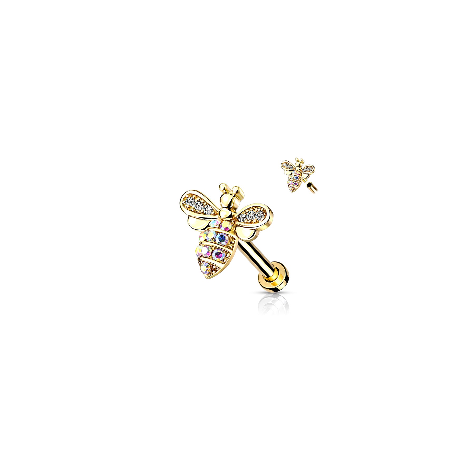 Piercing Labret AMANDA en Acier et Zirconim