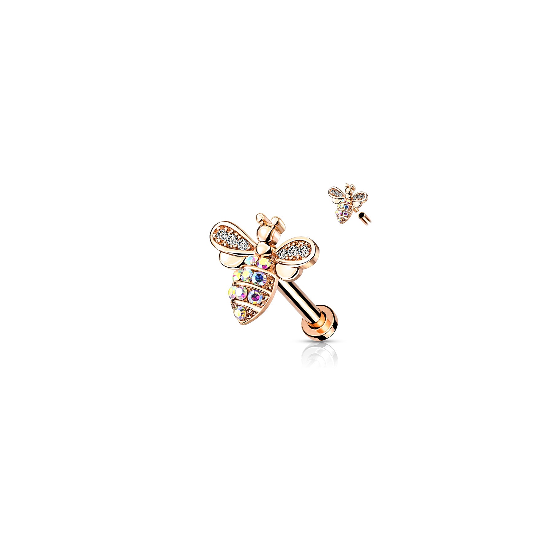 Piercing Labret AMANDA en Acier et Zirconim