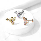 Piercing Labret AMANDA en Acier et Zirconim