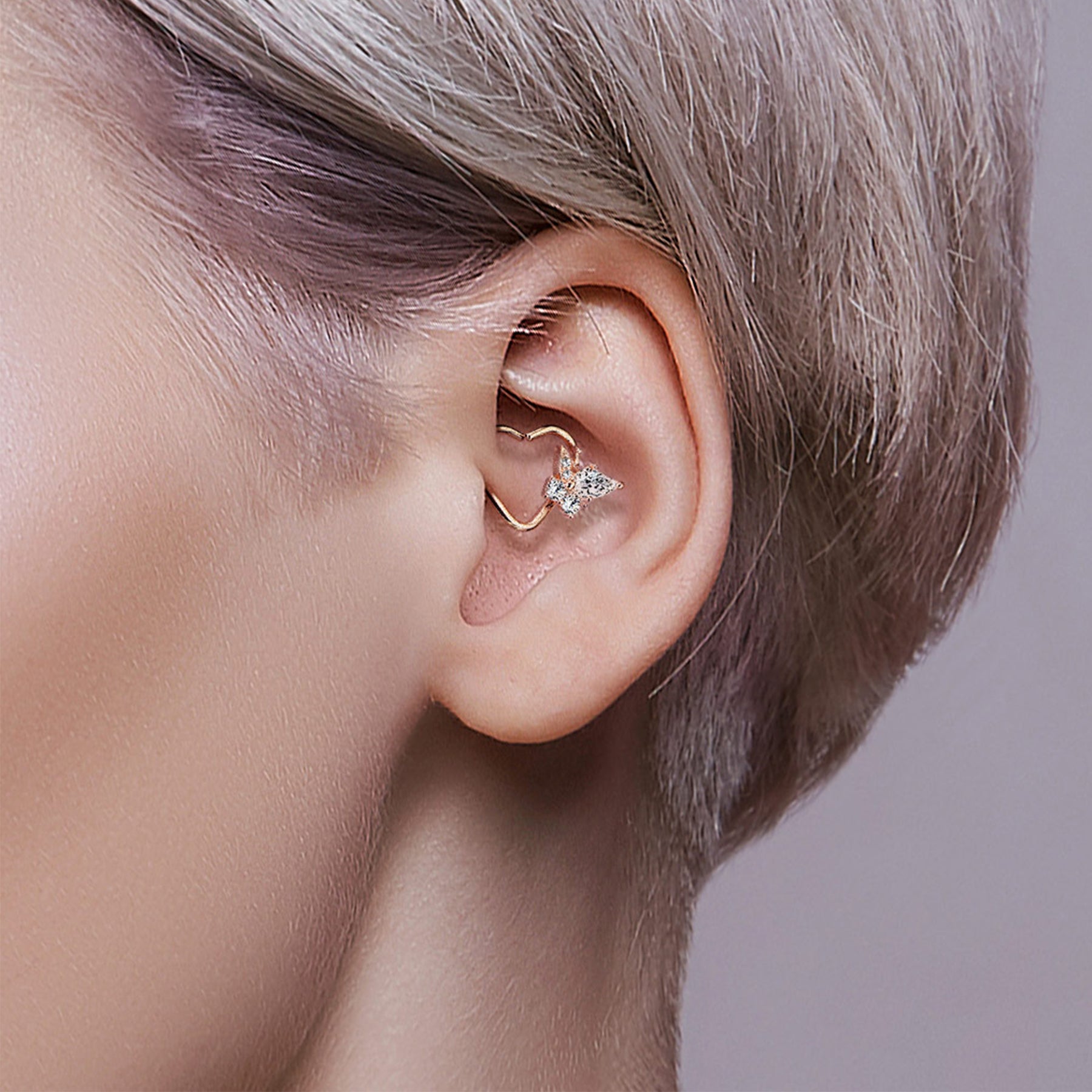 Piercing Oreille AMIA en Acier et Zirconium