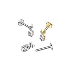 Piercing Labret ANALEA en Titane et Zirconium