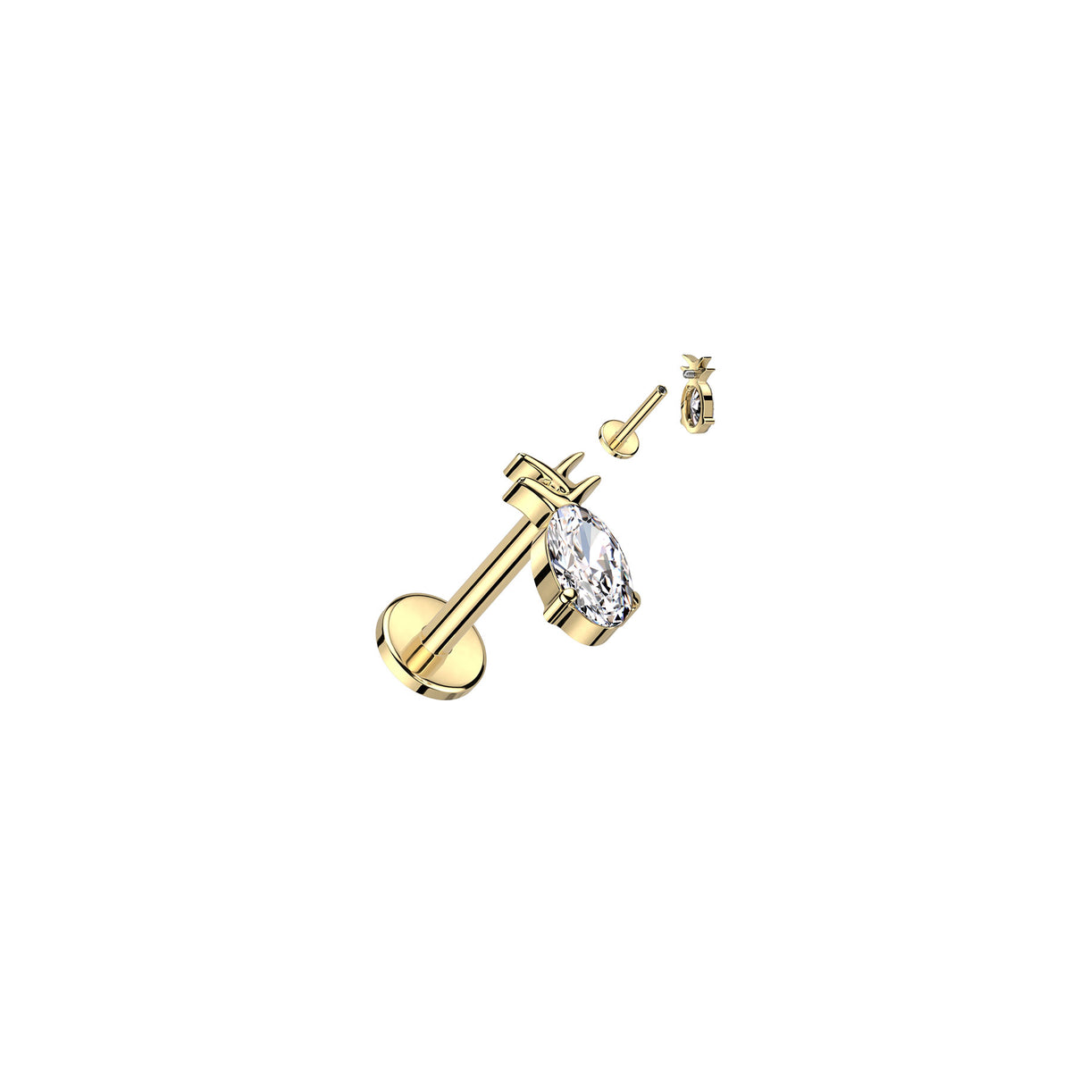 Piercing Labret ANALEA en Titane et Zirconium