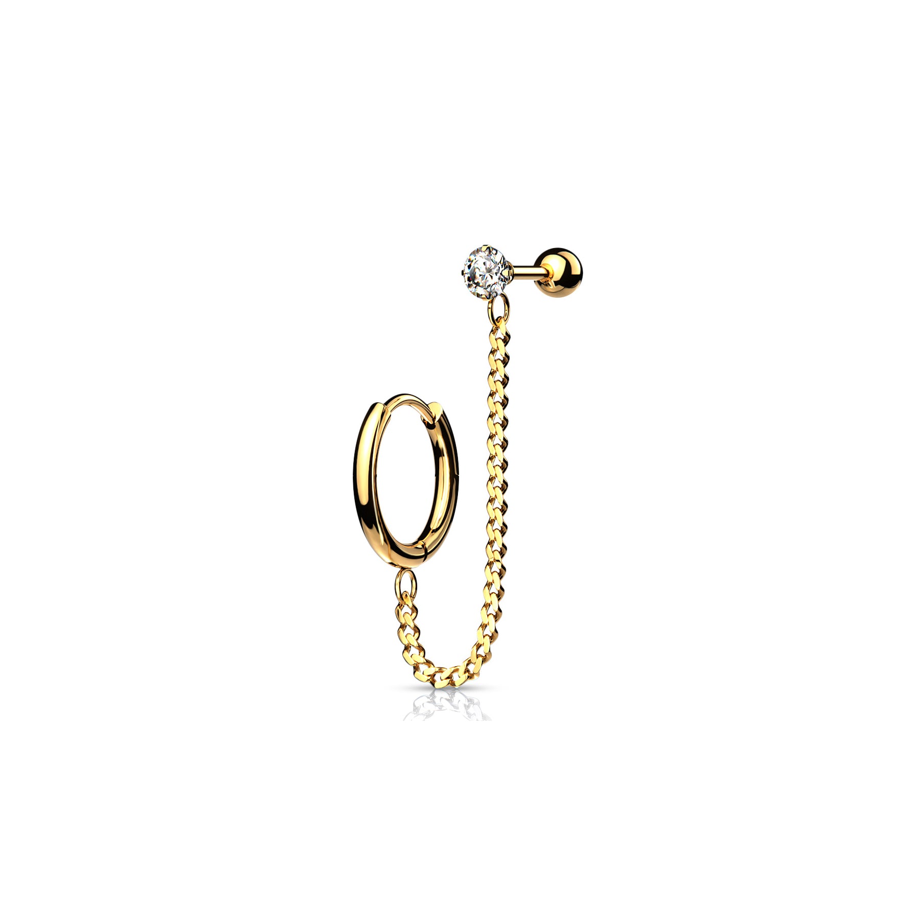Piercing Oreille ANDREA en Acier et Zirconium