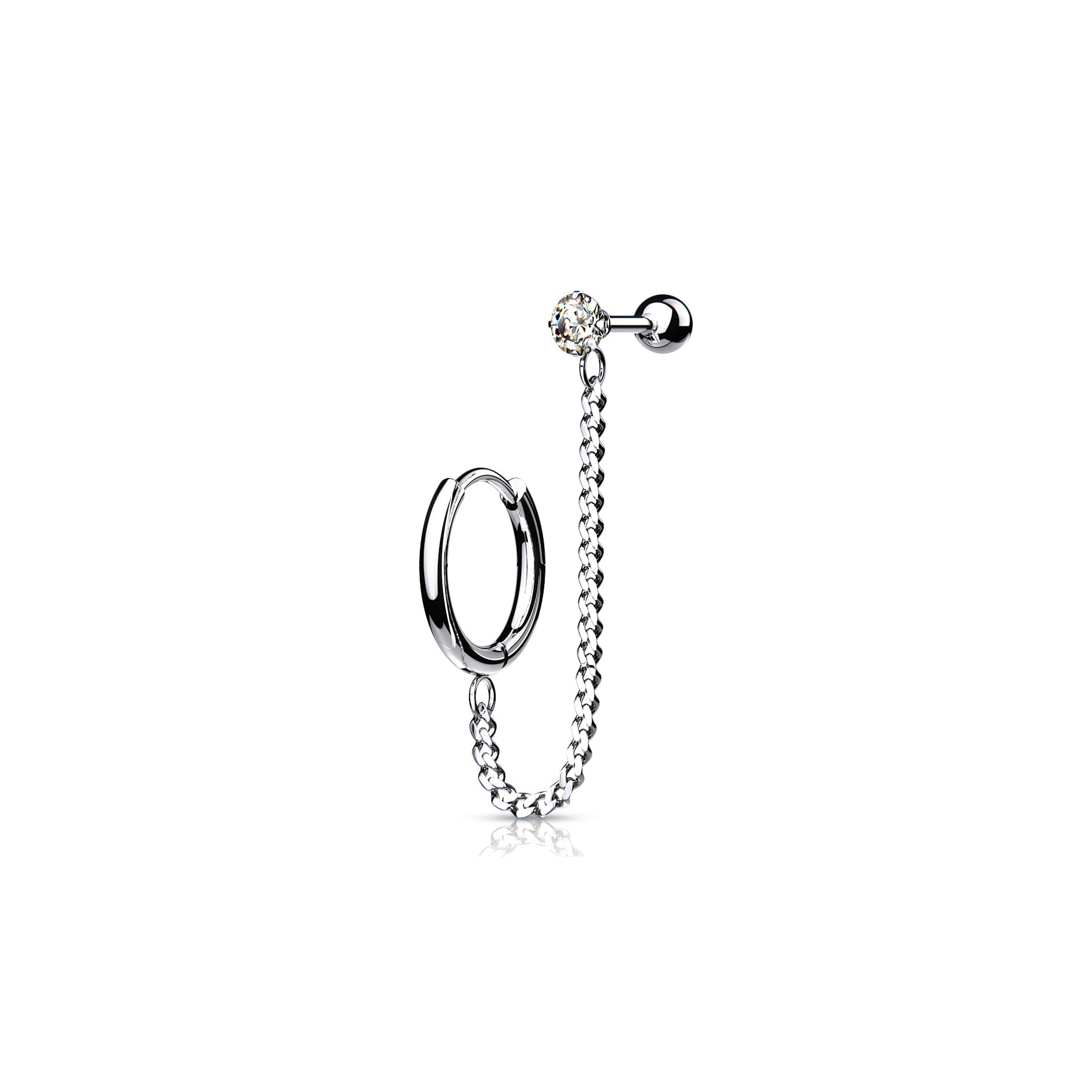 Piercing Oreille ANDREA en Acier et Zirconium