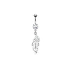 Piercing Nombril ANITA en Acier et Zirconium