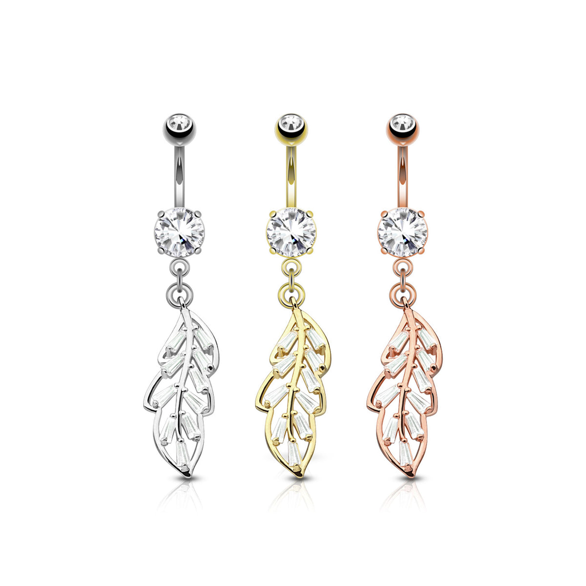 Piercing Nombril ANITA en Acier et Zirconium