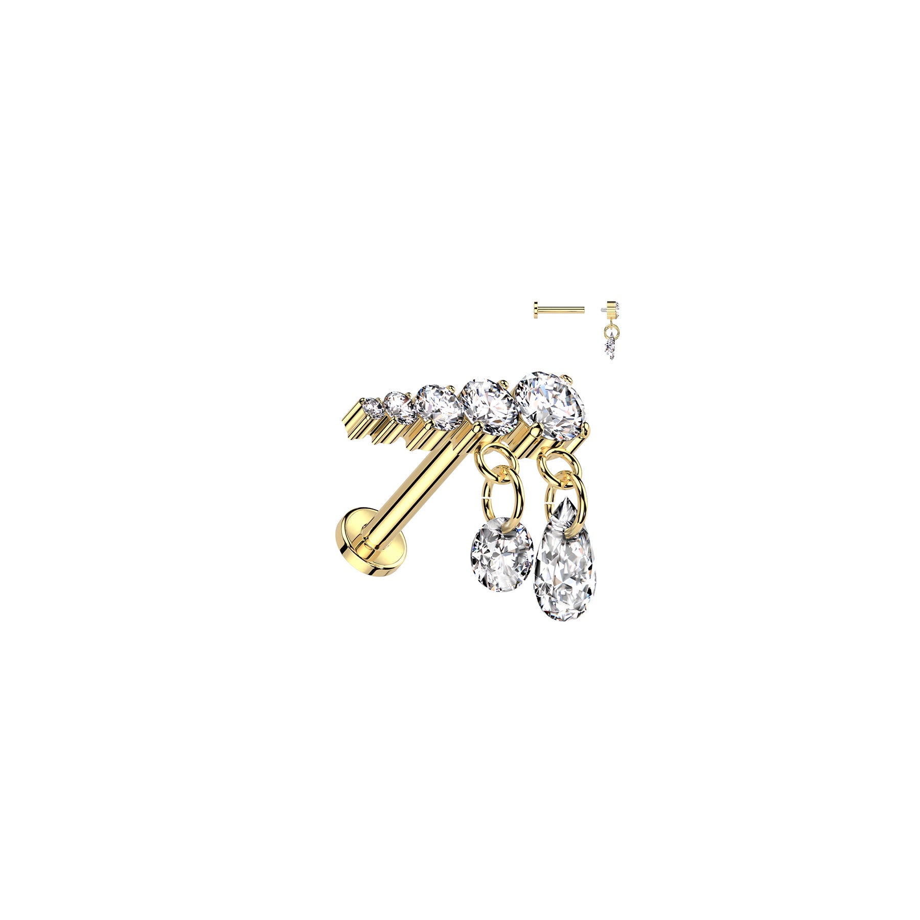 Piercing Labret ARAEA en Titane et Zirconium