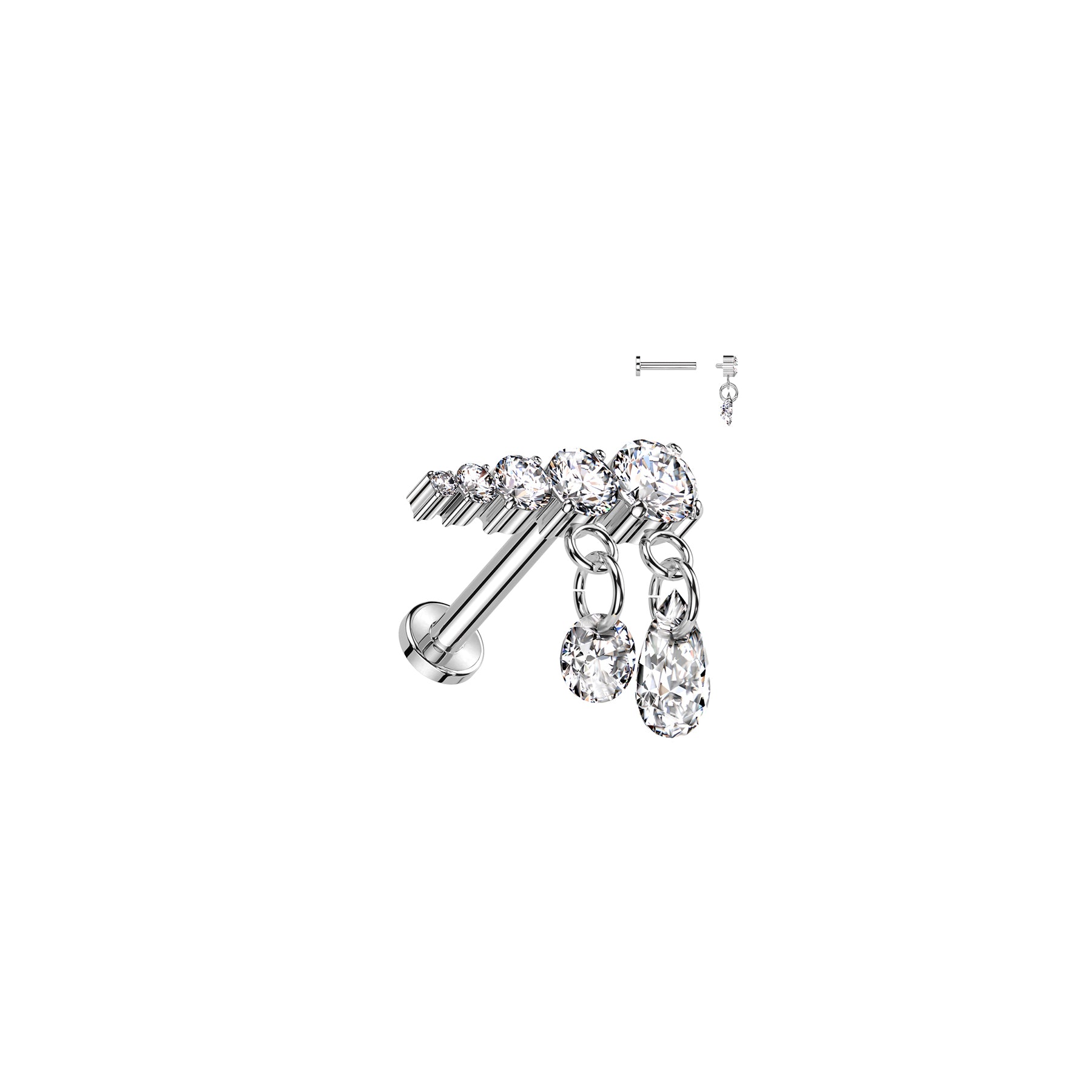 Piercing Labret ARAEA en Titane et Zirconium