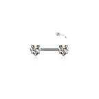 Piercing Téton AUDRA en Acier et Oxydes de Zirconium