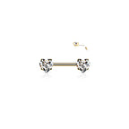 Piercing Téton AUDRA en Acier et Oxydes de Zirconium