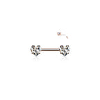 Piercing Téton AUDRA en Acier et Oxydes de Zirconium