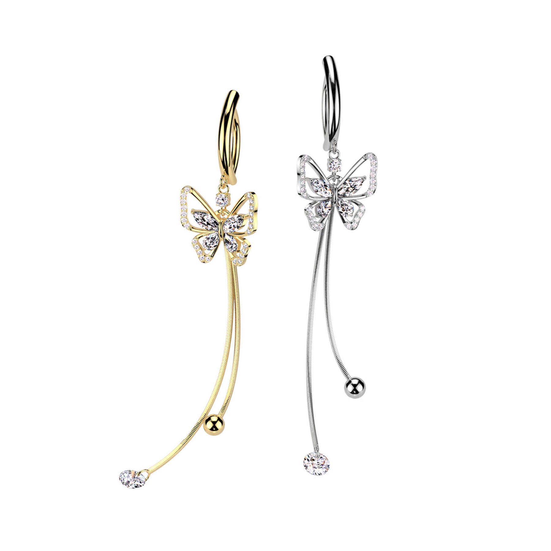 Piercing Nombril AKERA en Acier et Zirconium