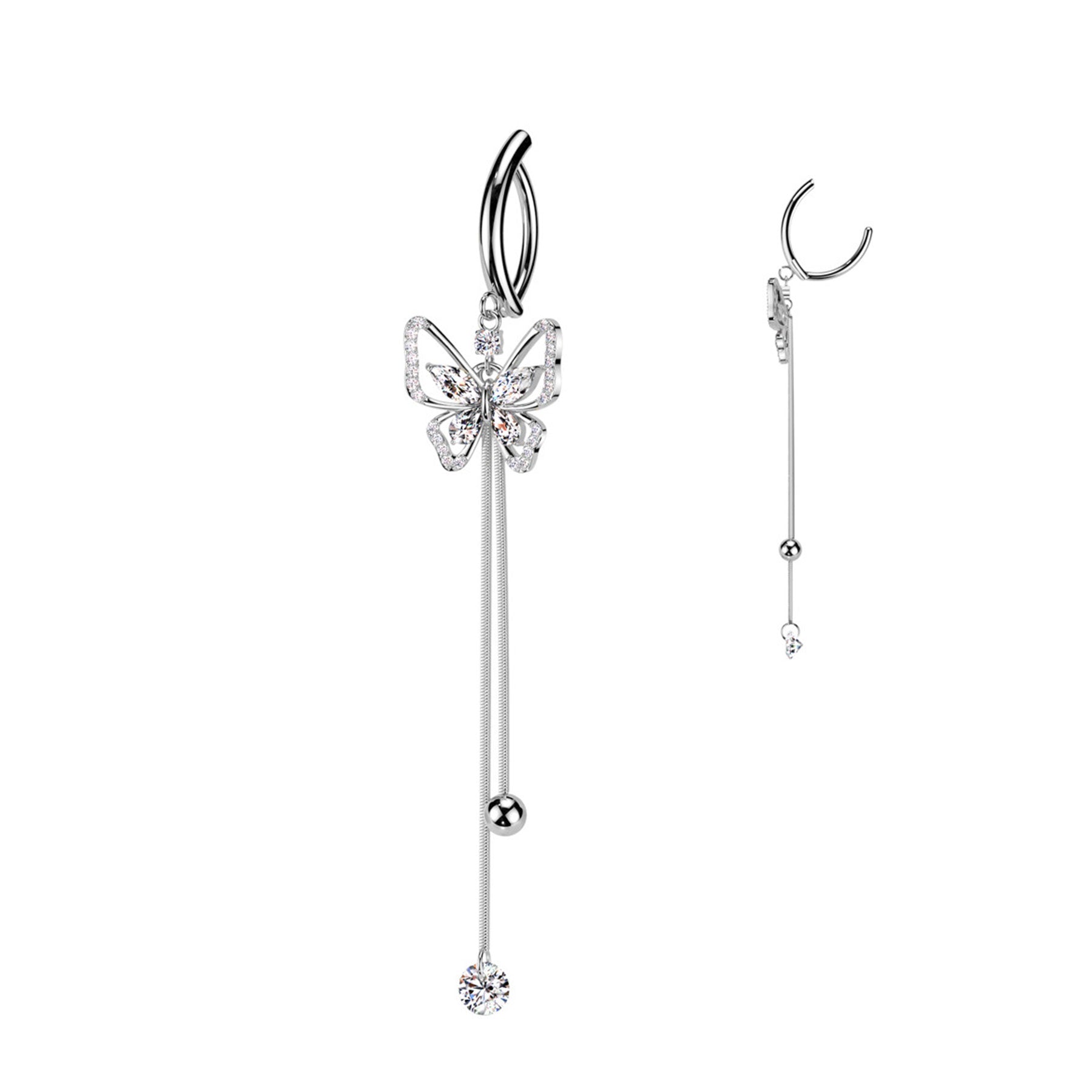 Piercing Nombril AKERA en Acier et Zirconium