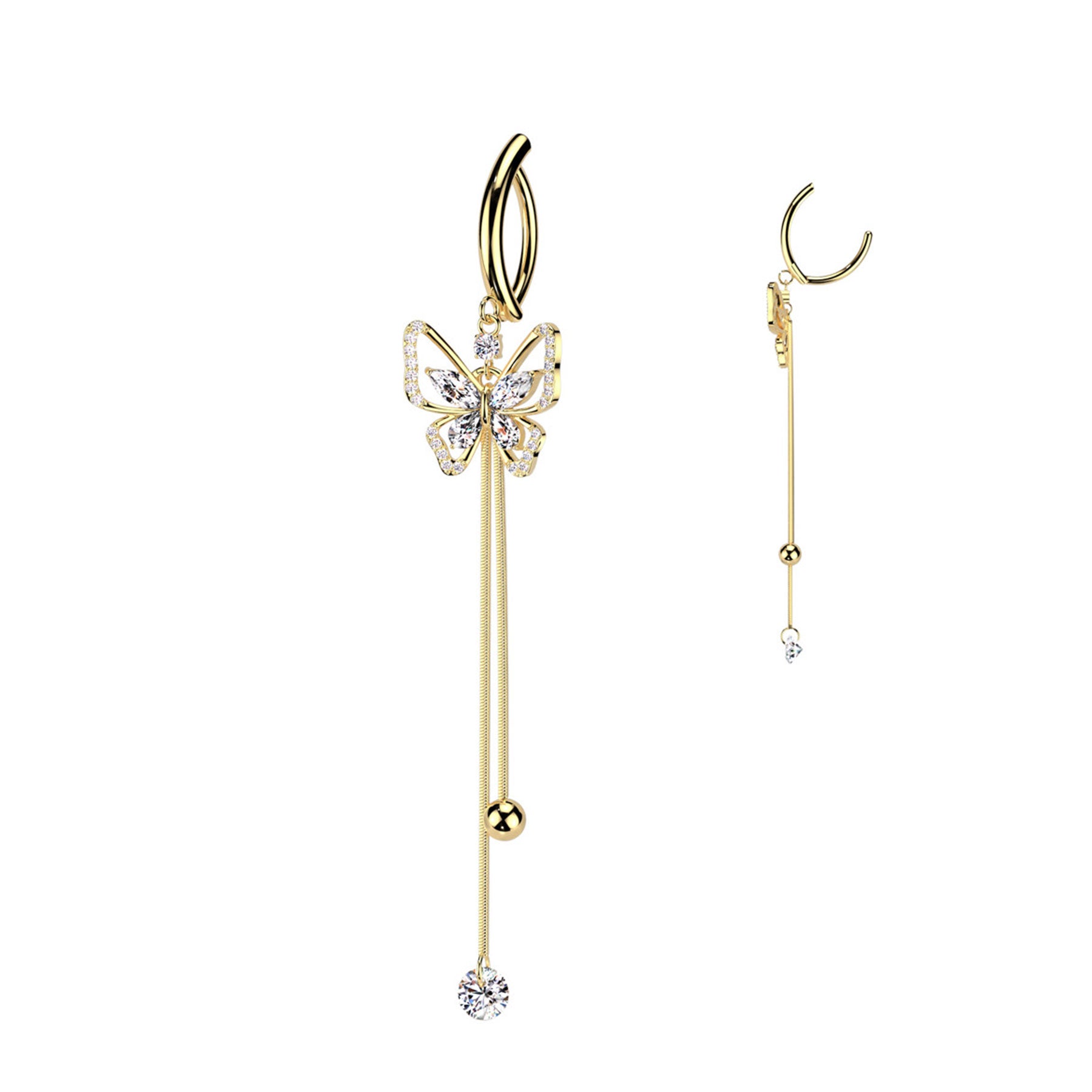 Piercing Nombril AKERA en Acier et Zirconium