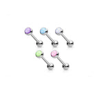 Lot de 5 Piercings Barbell ALESSIA en Acier et Epoxy