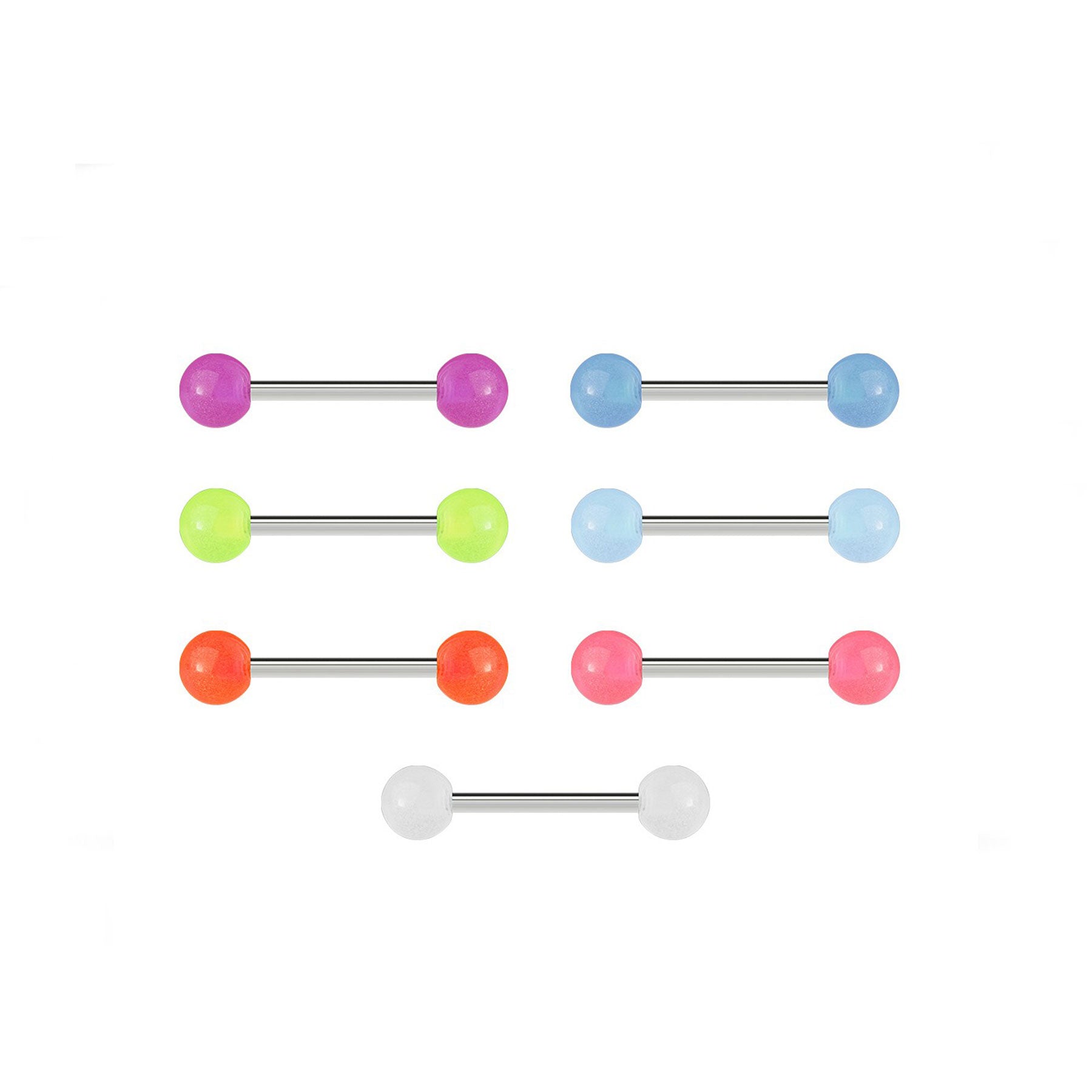 Lot de 7 piercings Barbell AMAREA en Acier