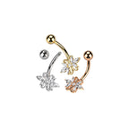 Piercing Nombril AMELIA en Acier et Zirconium