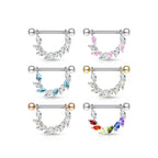 Piercing Téton ARONDA en Acier et Zirconium
