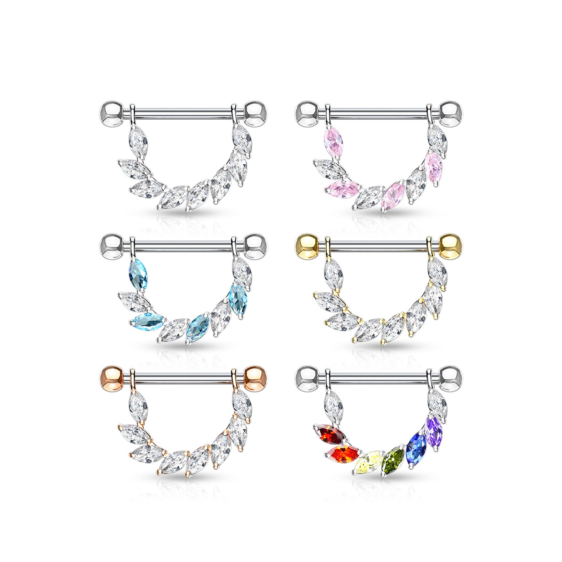 Piercing Téton ARONDA en Acier et Zirconium