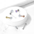 Piercing Labret BAYA en Acier et Zirconium