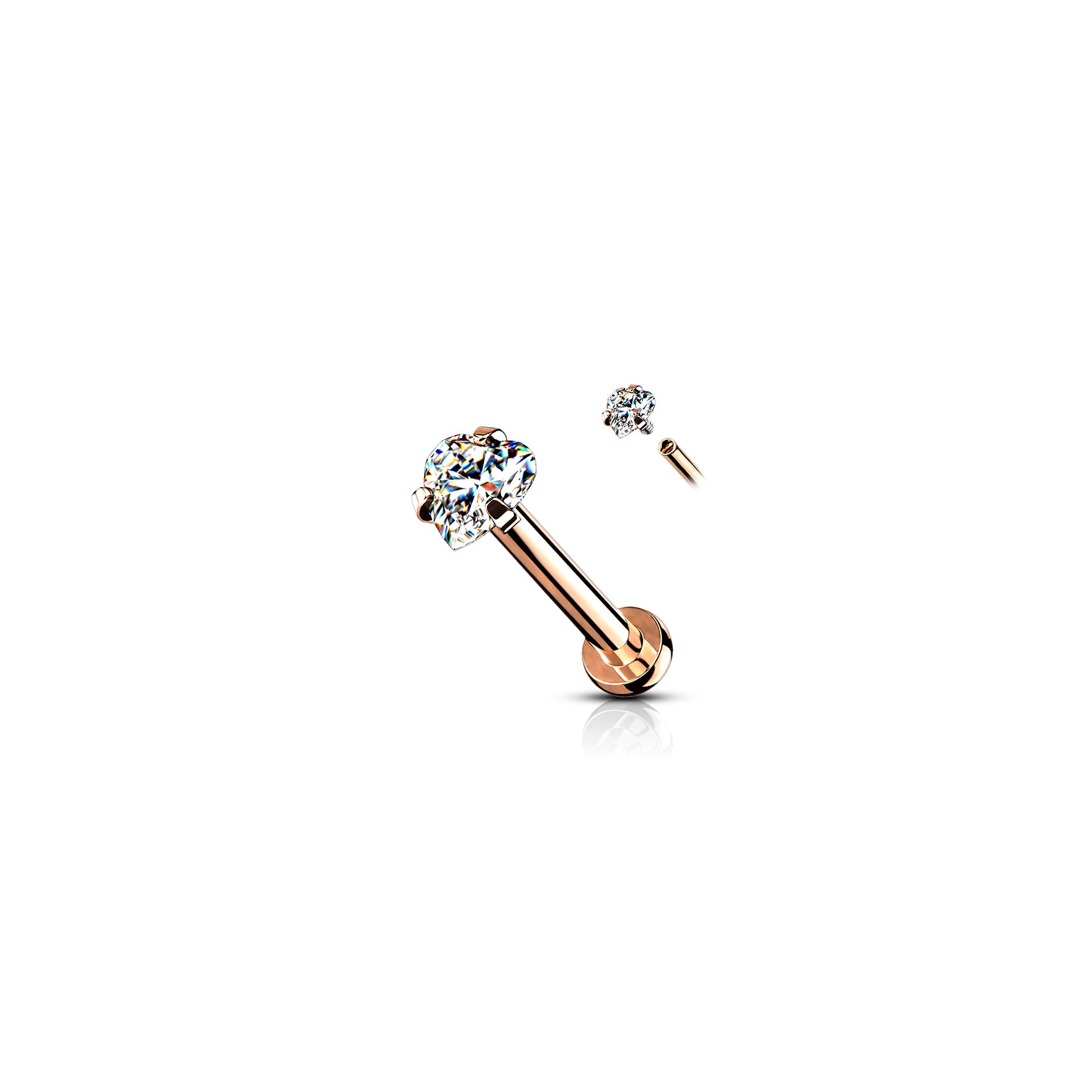Piercing Labret BAYA en Acier et Zirconium