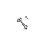 Piercing Labret BAYA en Acier et Zirconium