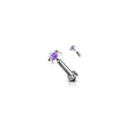 Piercing Labret BAYA en Acier et Zirconium
