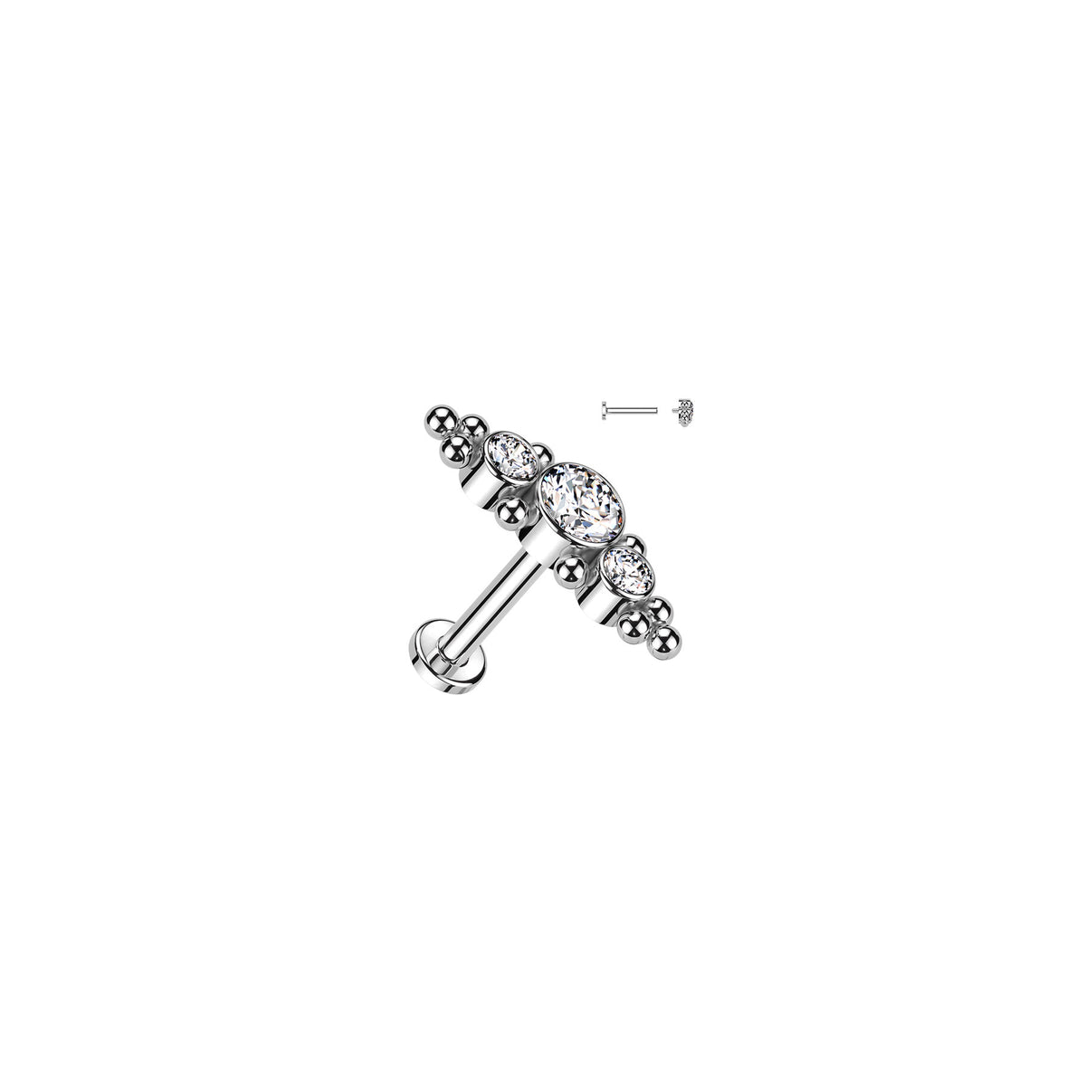 Piercing Labret BELVA en Titane et Zirconium