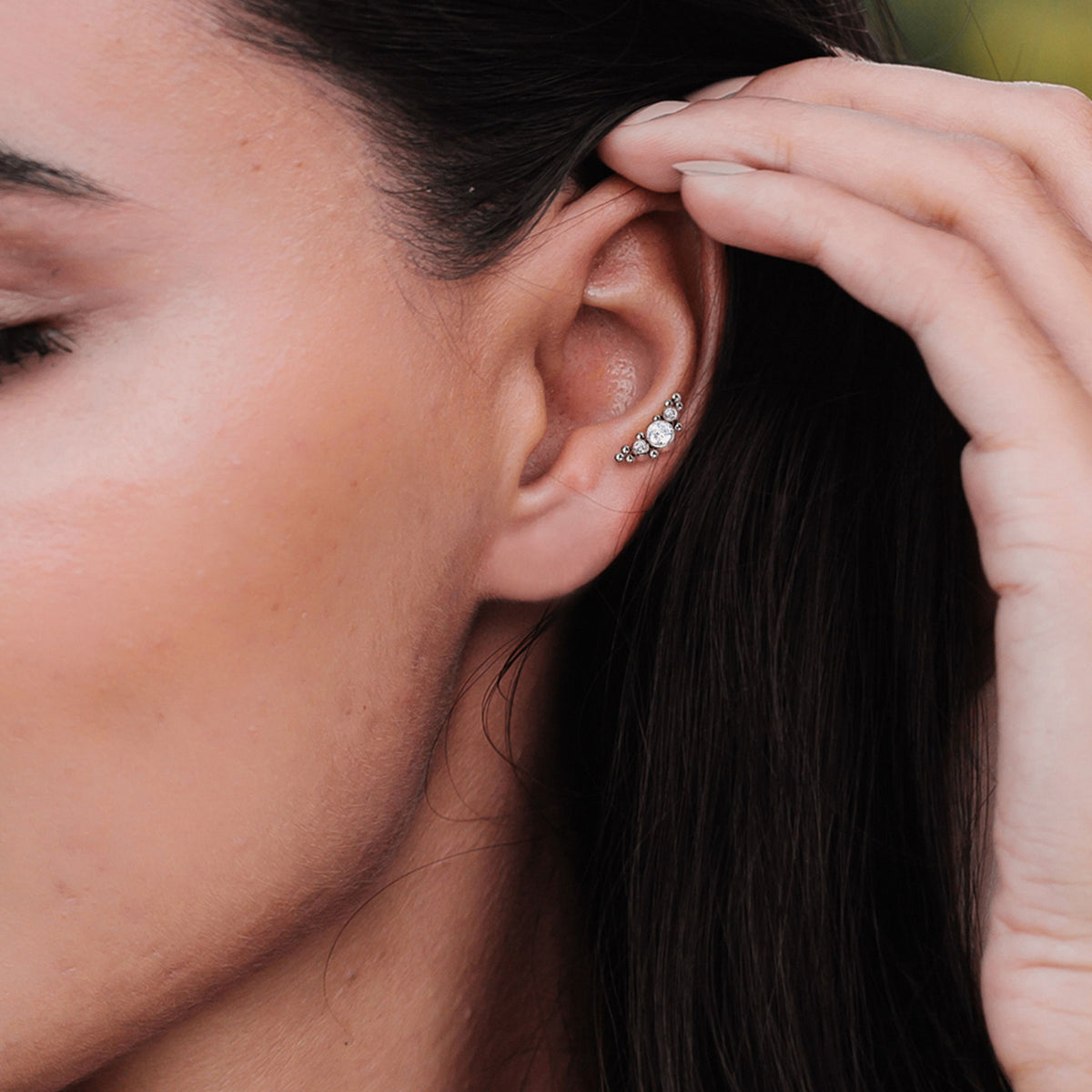 Piercing Labret BELVA en Titane et Zirconium