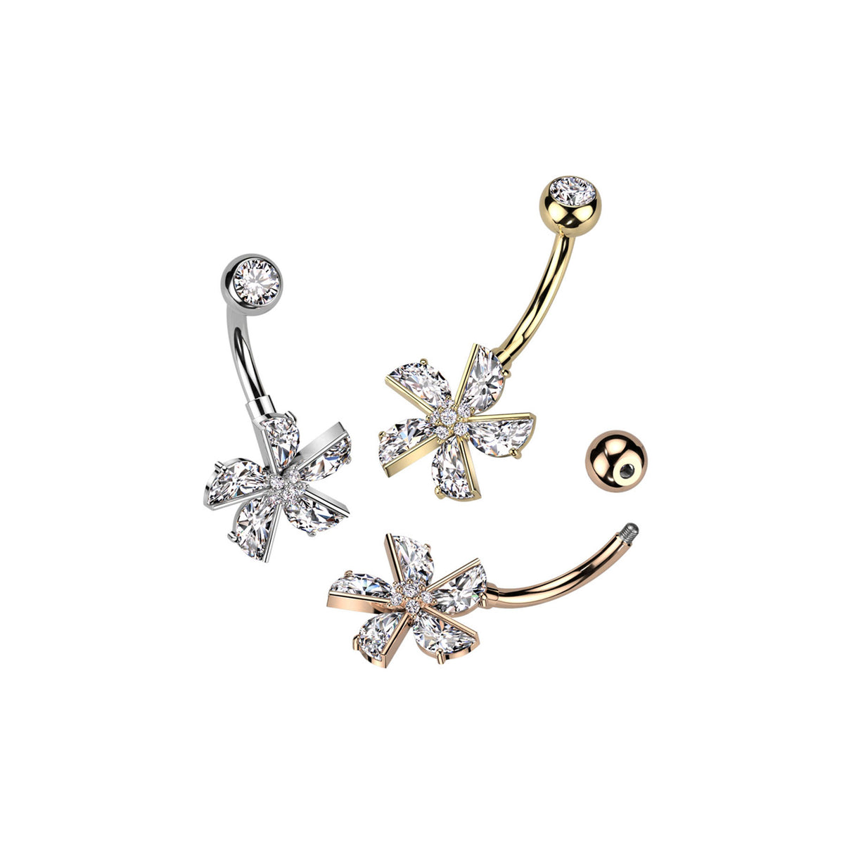 Piercing Nombril BREA en Acier et Zirconium
