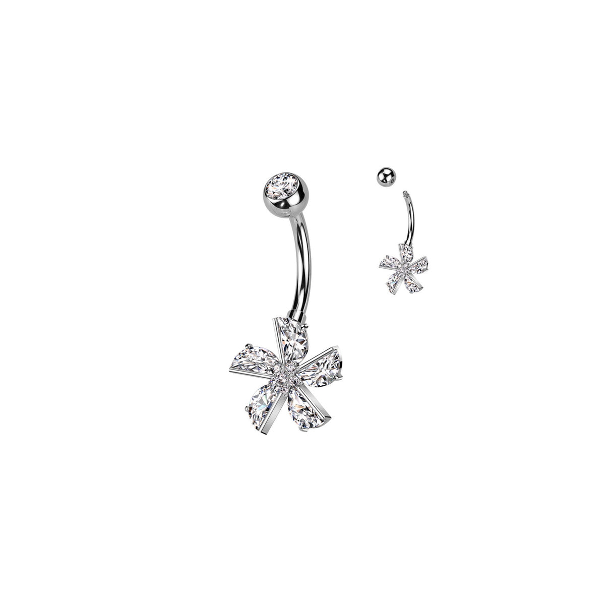 Piercing Nombril BREA en Acier et Zirconium