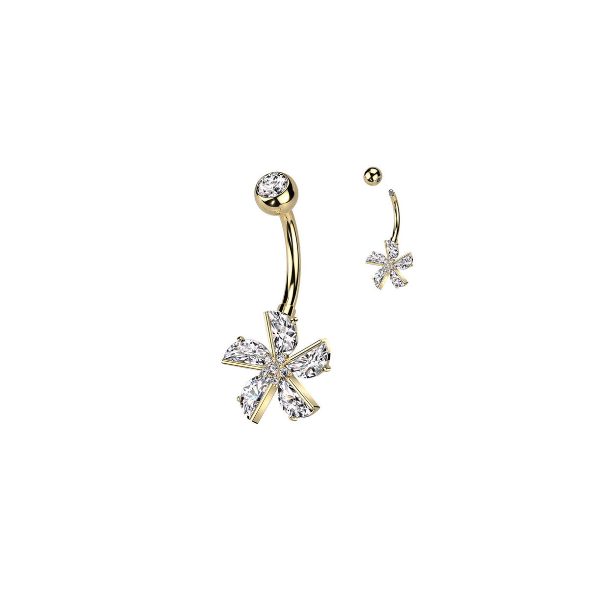 Piercing Nombril BREA en Acier et Zirconium