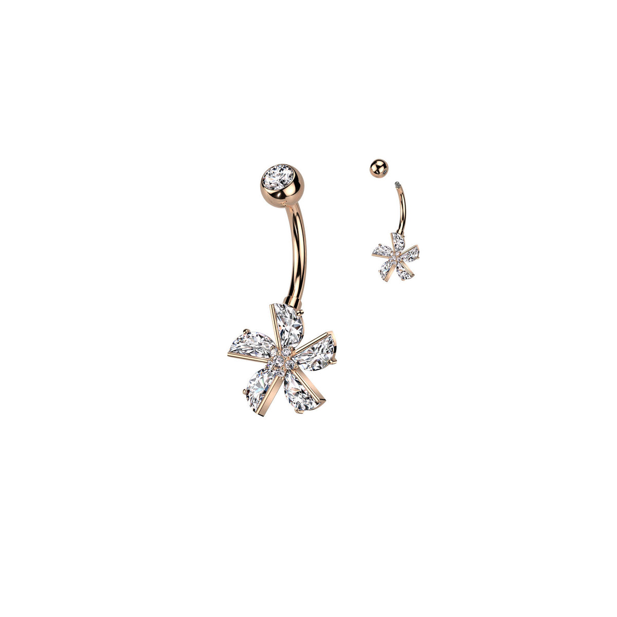 Piercing Nombril BREA en Acier et Zirconium