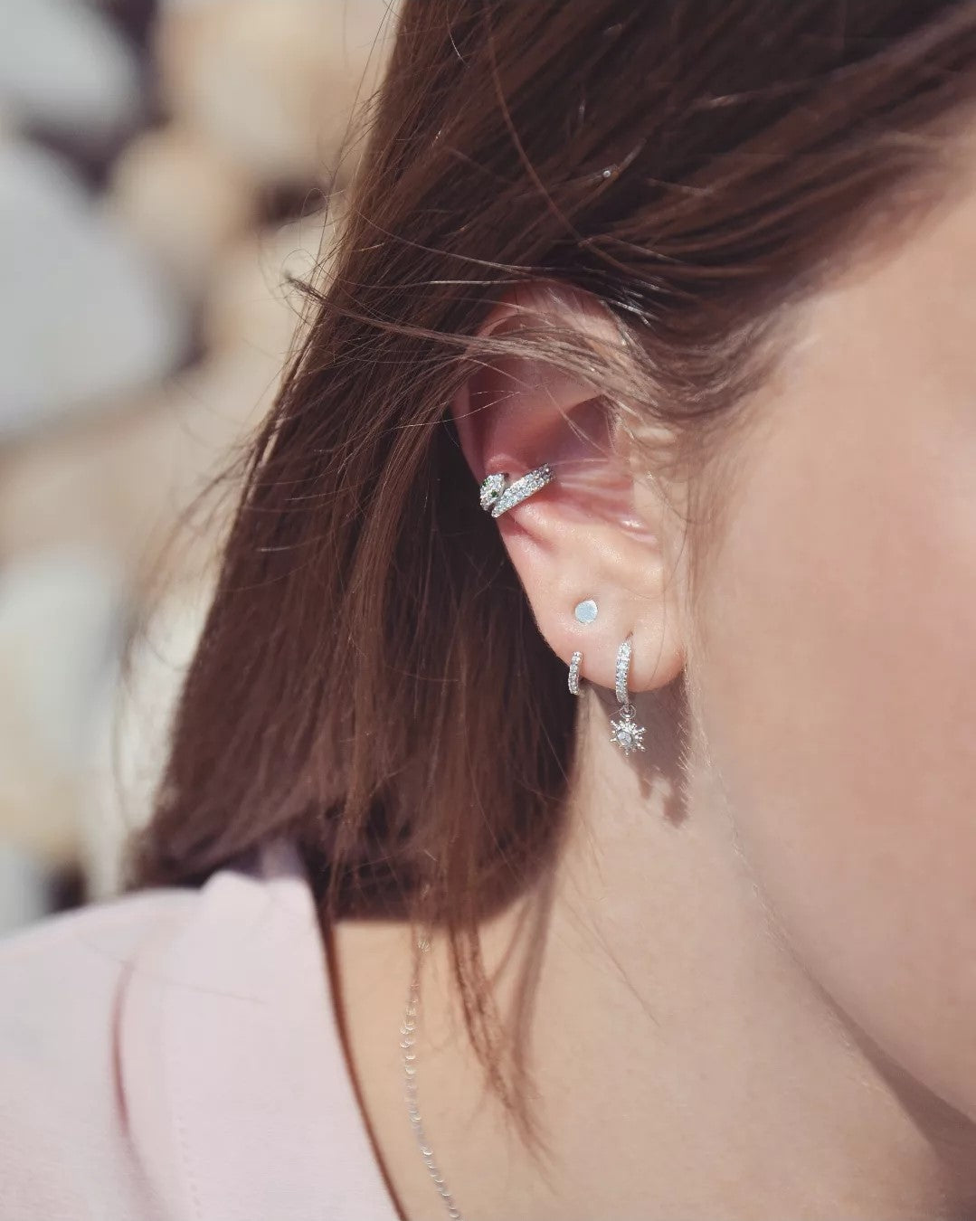 Piercing Oreille ou Nez VIRIDIA en Acier et Zirconium