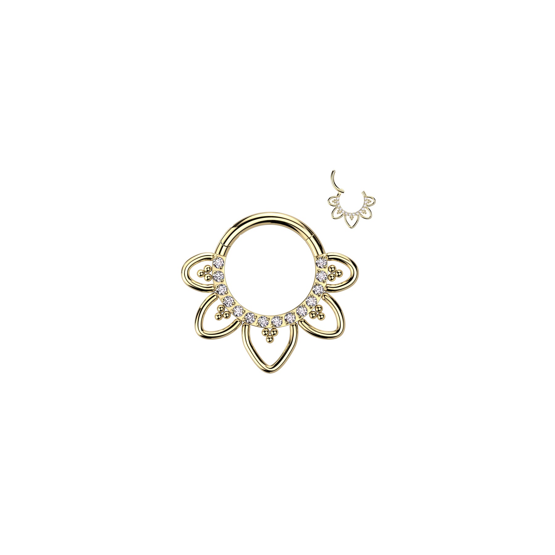 Piercing CALEA Anneau de Nez en Titane et Zircons
