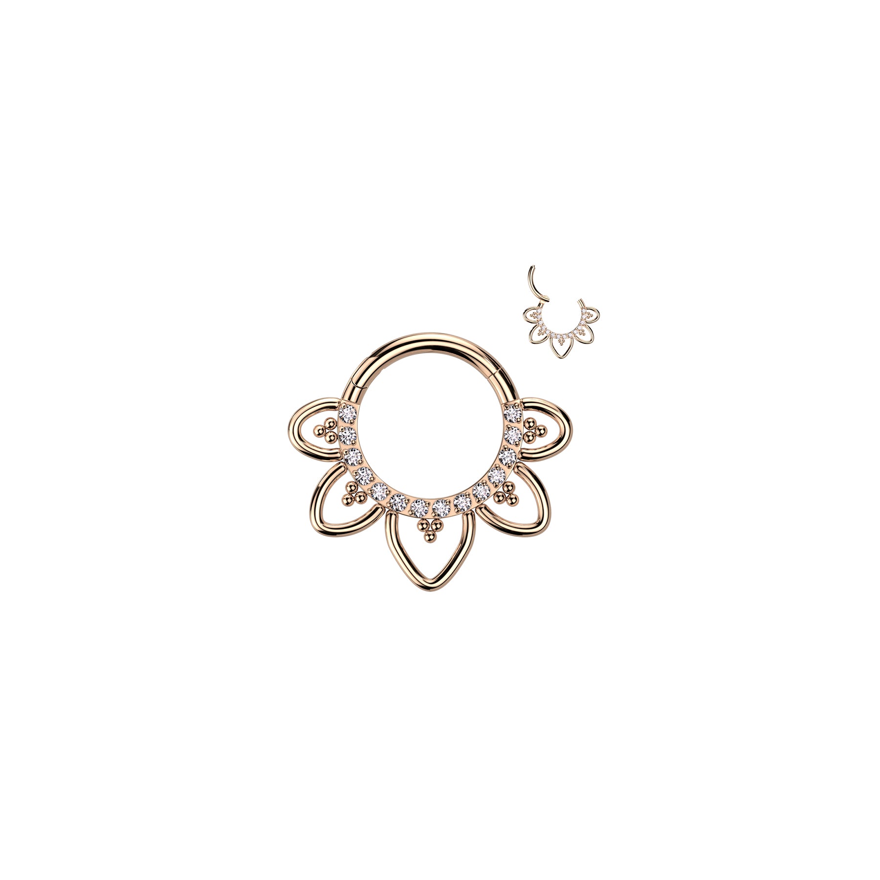 Piercing CALEA Anneau de Nez en Titane et Zircons
