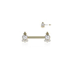 Piercing Téton CARLA en Acier et Zirconium