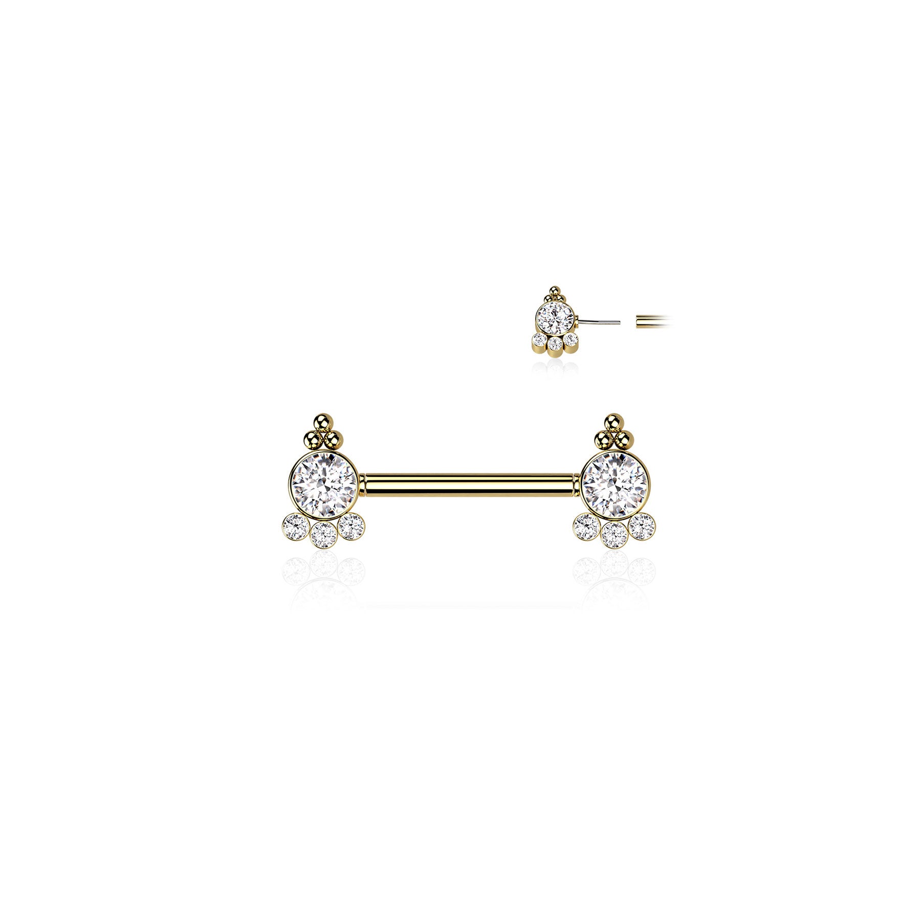 Piercing Téton CARLA en Acier et Zirconium