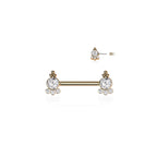 Piercing Téton CARLA en Acier et Zirconium